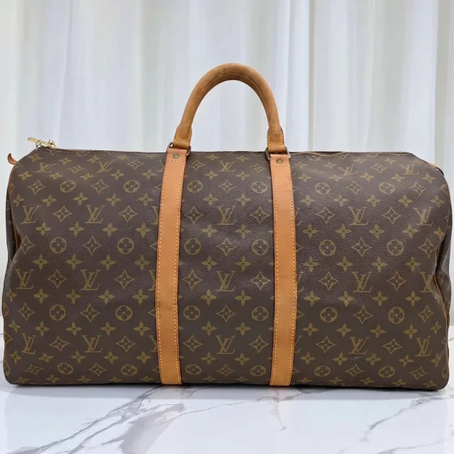 Brown lv duffel