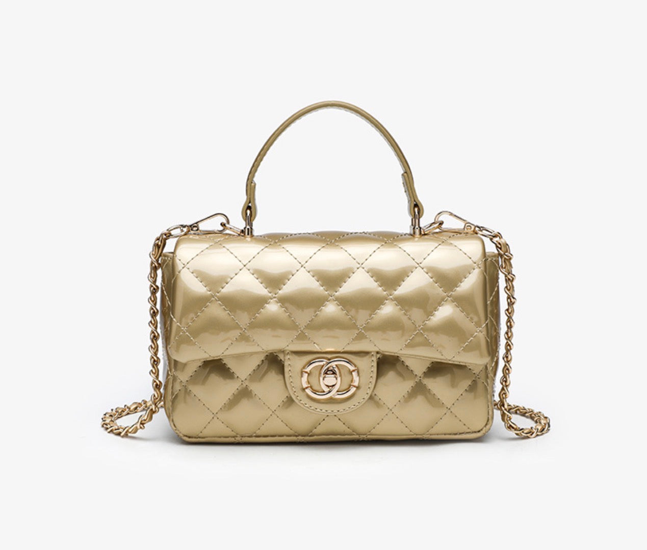 Gold handbag