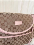 Plain brown & pink  bag set