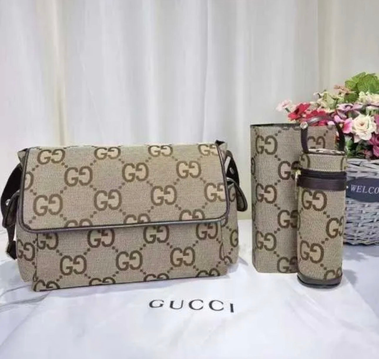 Gucci big monogram changing bag
