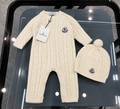 Moncler baby grower and beanie