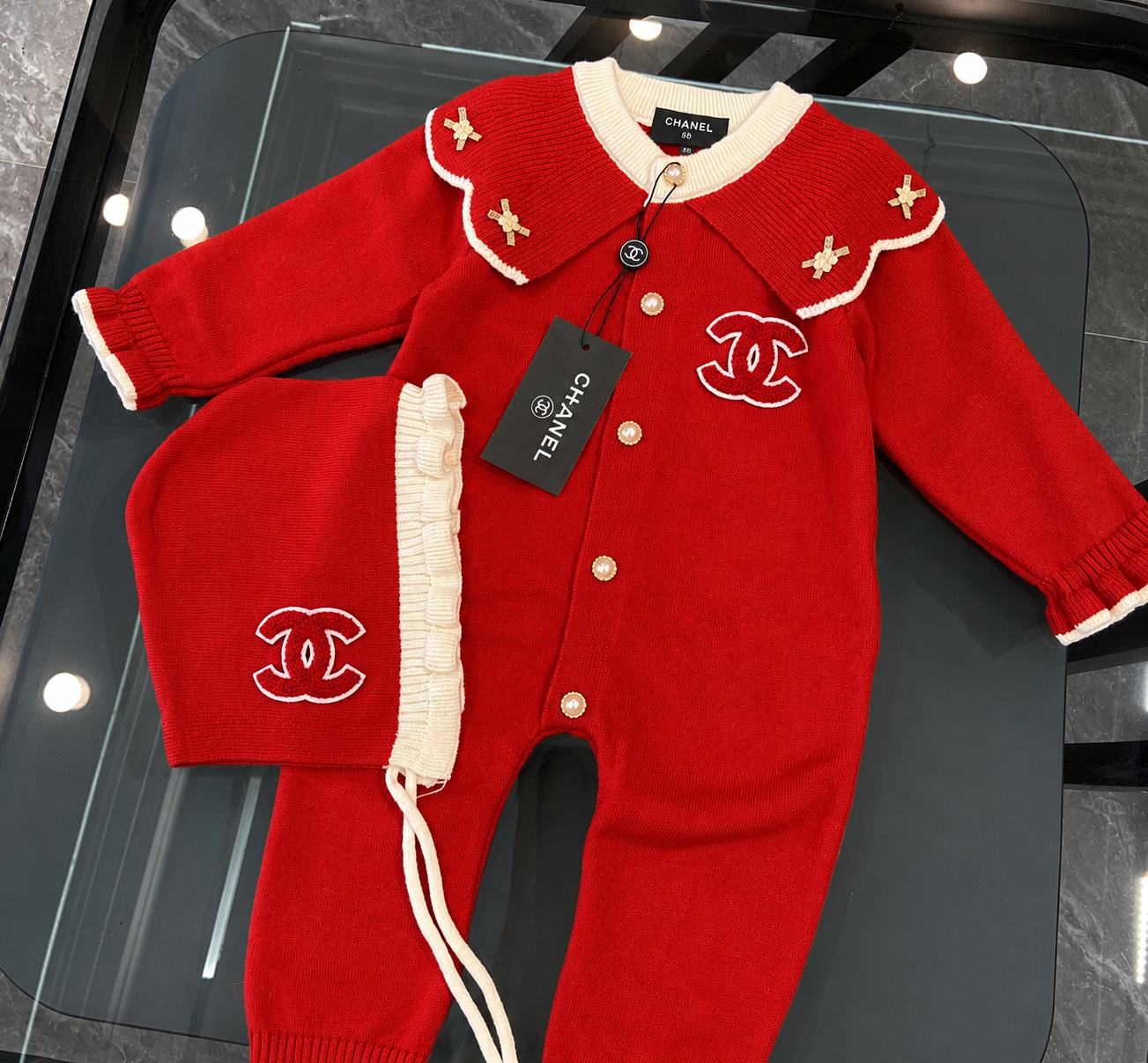Chanel romper red