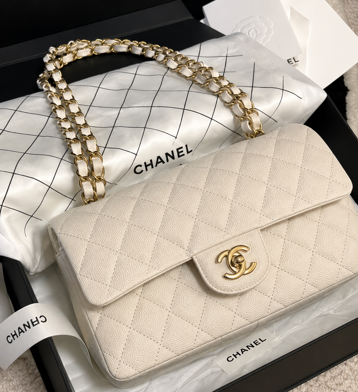 Chanel handbag white
